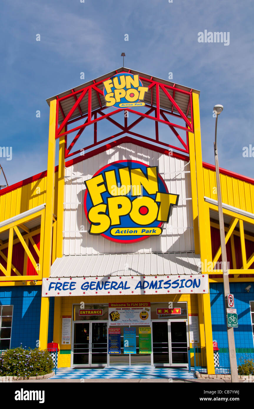 Fun Spot Orlando Action Park entrance sign off International Drive, Orlando Florida Stock Photo