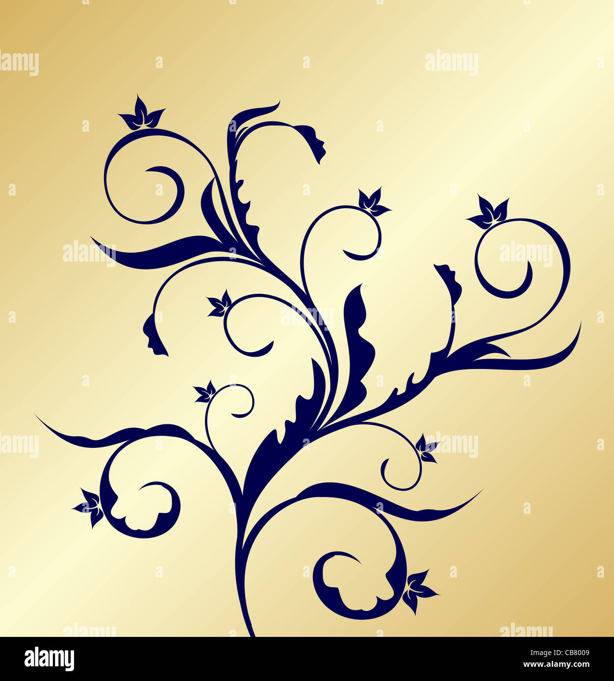 Illustration flourish background, floral elements. Vector Stock Photo ...