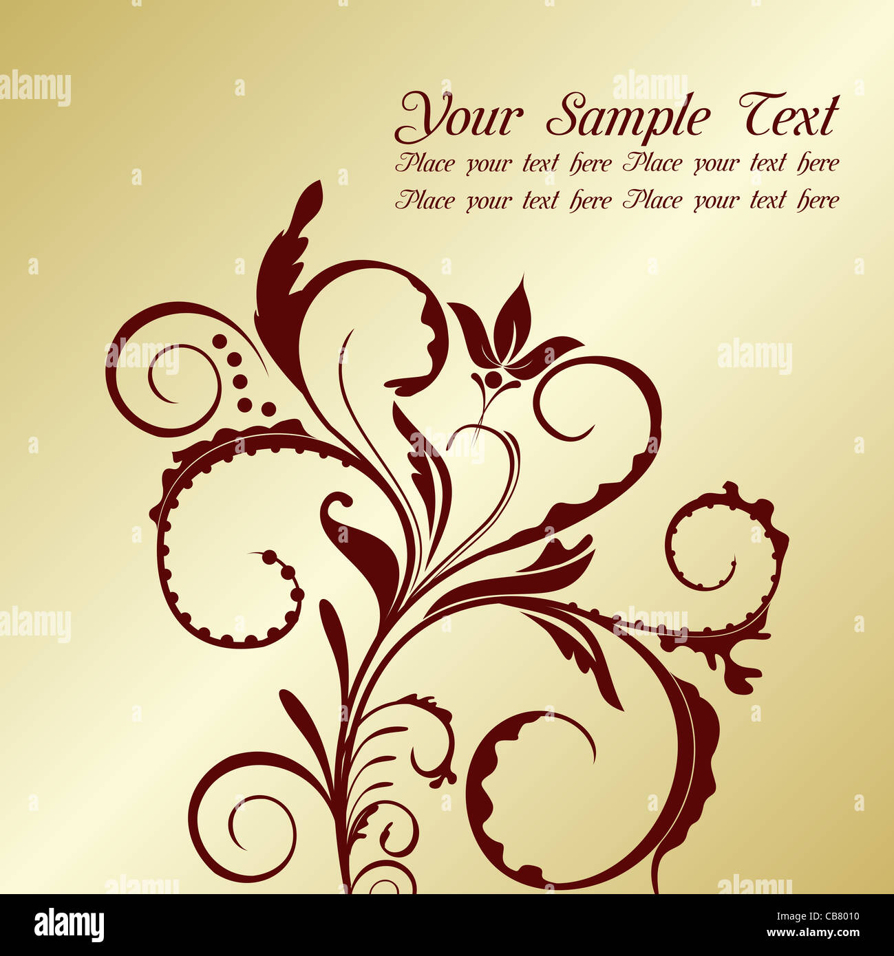 Illustration flourish background, floral elements. Vector Stock Photo ...