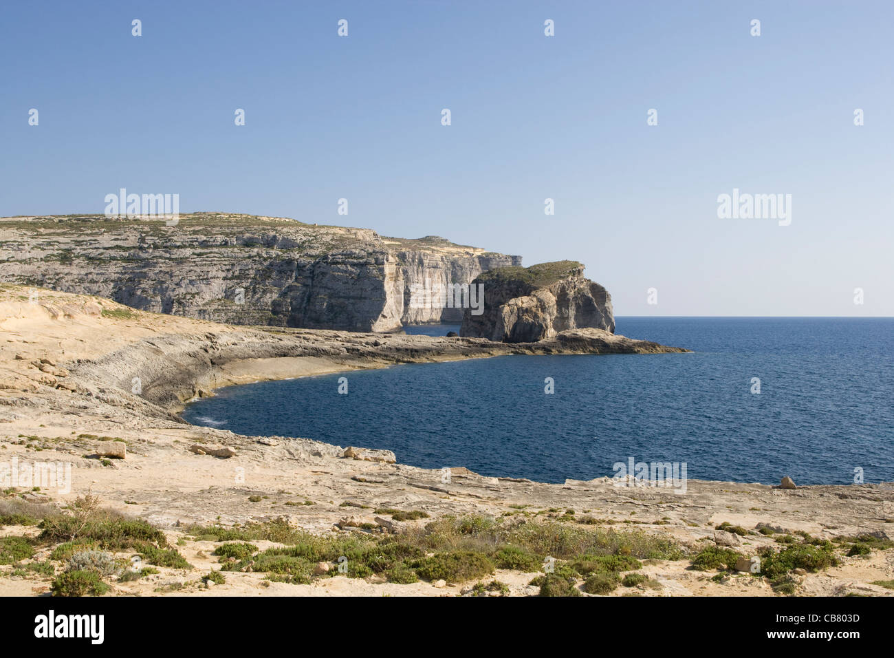 Gozo: Dwejra Point- Fungus Rock Stock Photo