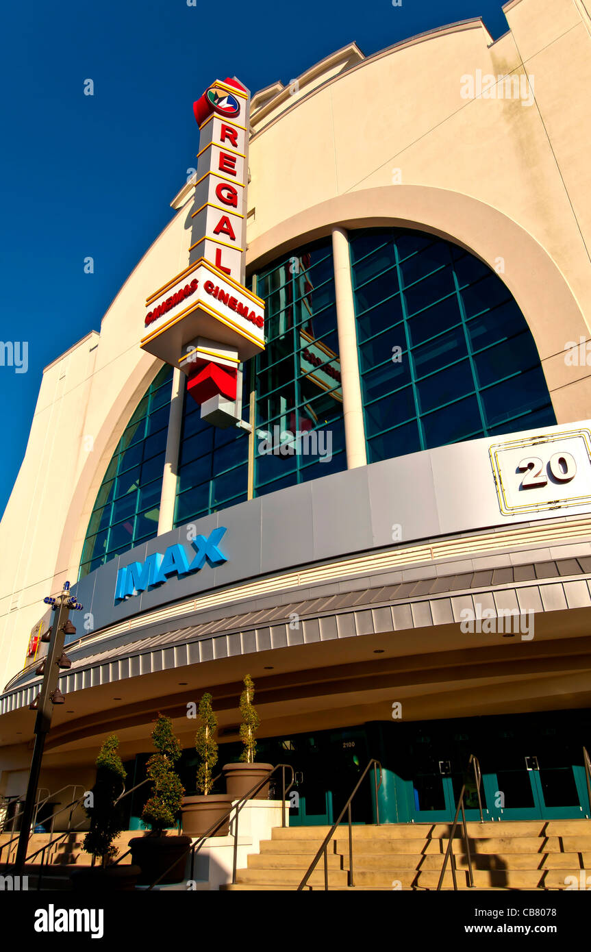 Regal Pointe Orlando Stadium 20 & IMAX movie theater at Pointe Orlando on International Drive, Orlando Florida Stock Photo