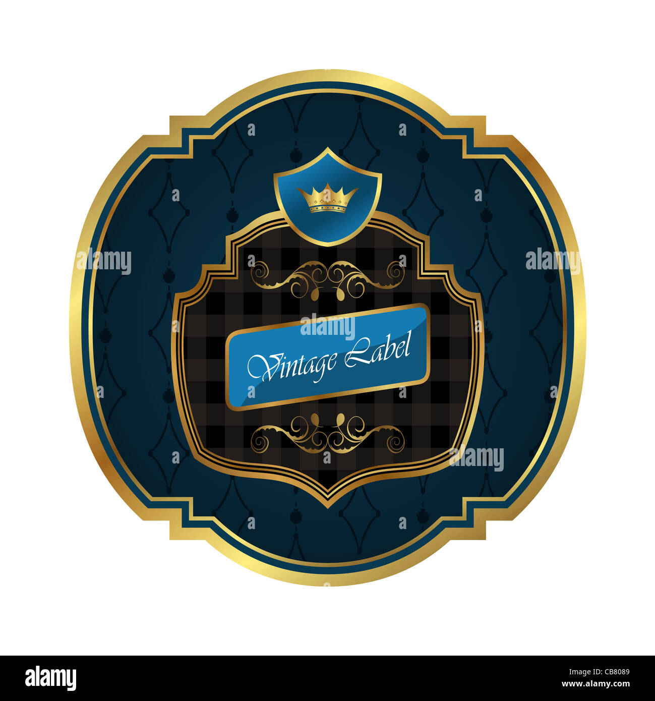 Golden royal label for design packing or wrapping - vector Stock Photo ...