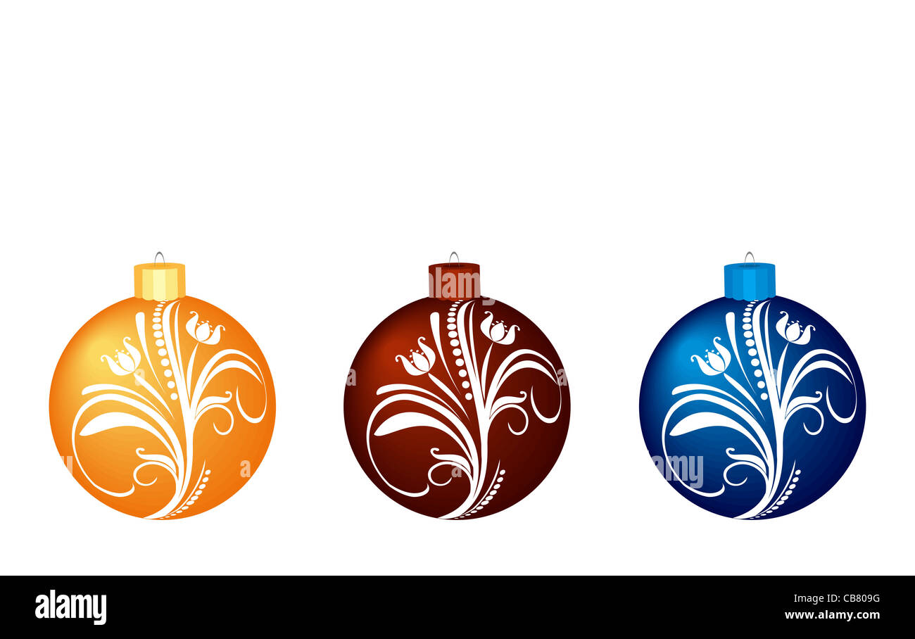 Set of Christmas colorful balls. Vector Stock Photo - Alamy