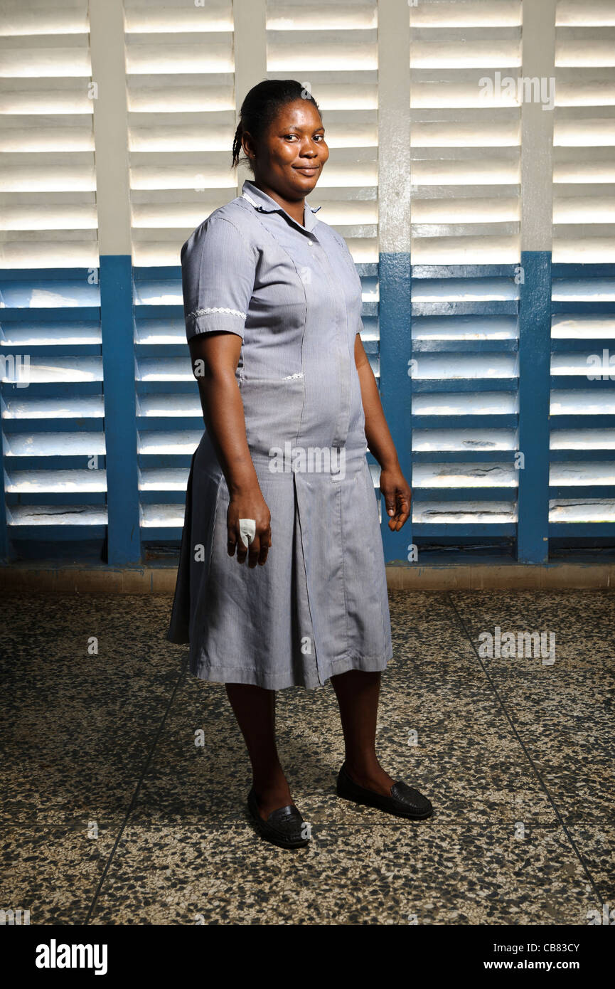 Nurse at a hospital, Freetown, Sierra Leone Stock Photo Alamy