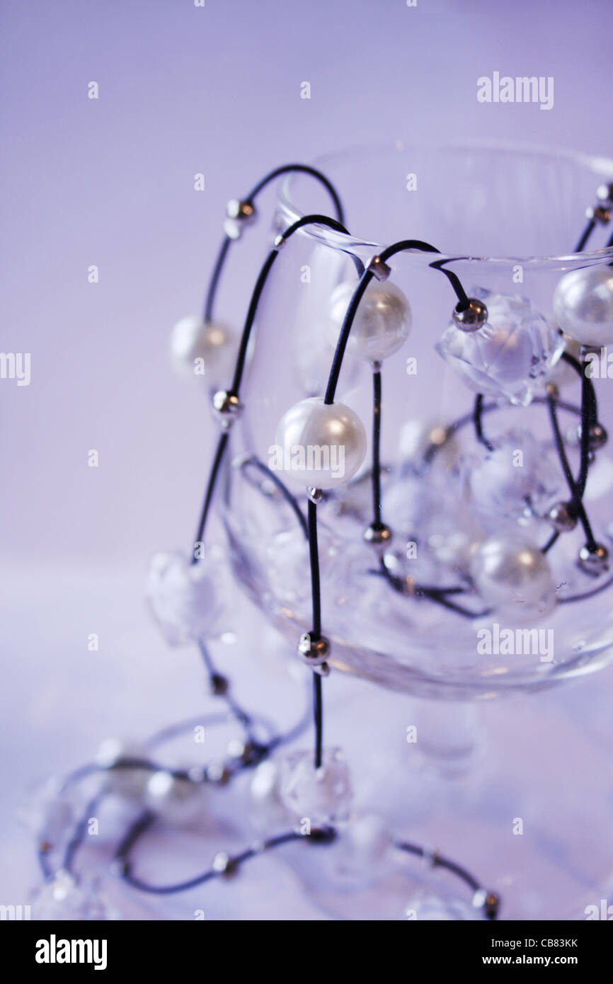Beads in a glass Stock Photo