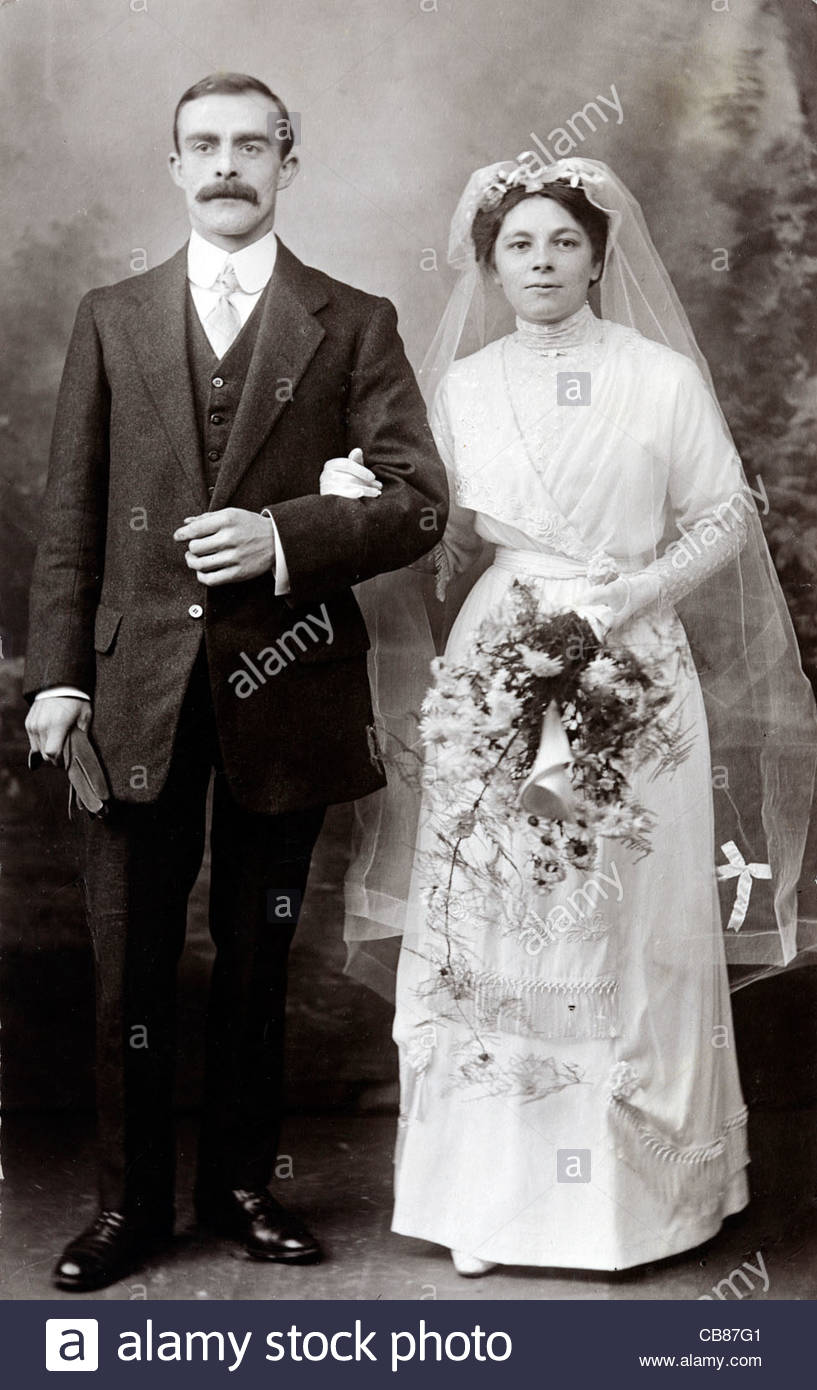 Studio Wedding Photograph 1900s Stock Photo 41363505 Alamy