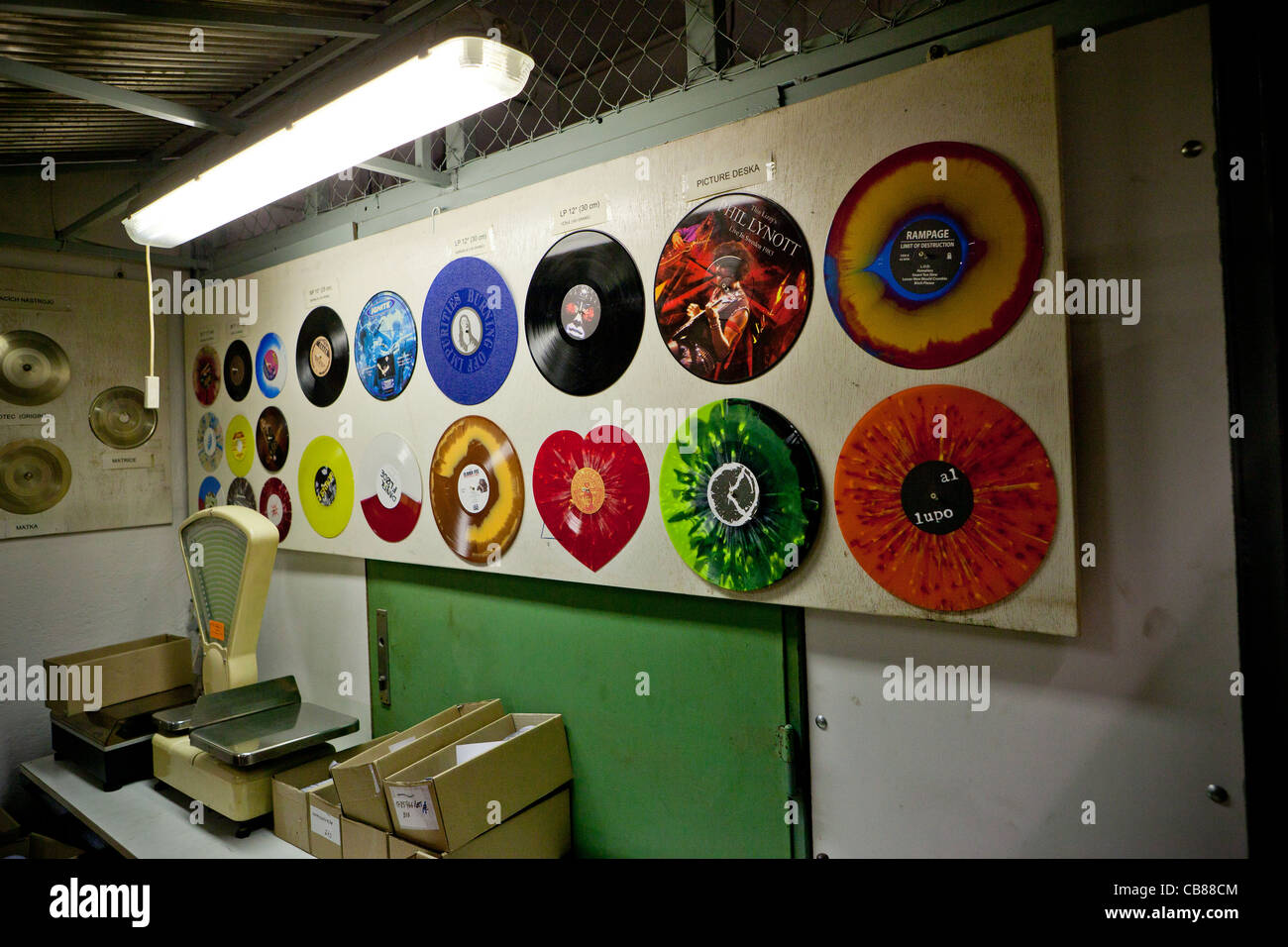 Production of vinyl records at GZ Digital Media a.s. production facility in  Lodenice, Czech Republic. The company produces Stock Photo - Alamy