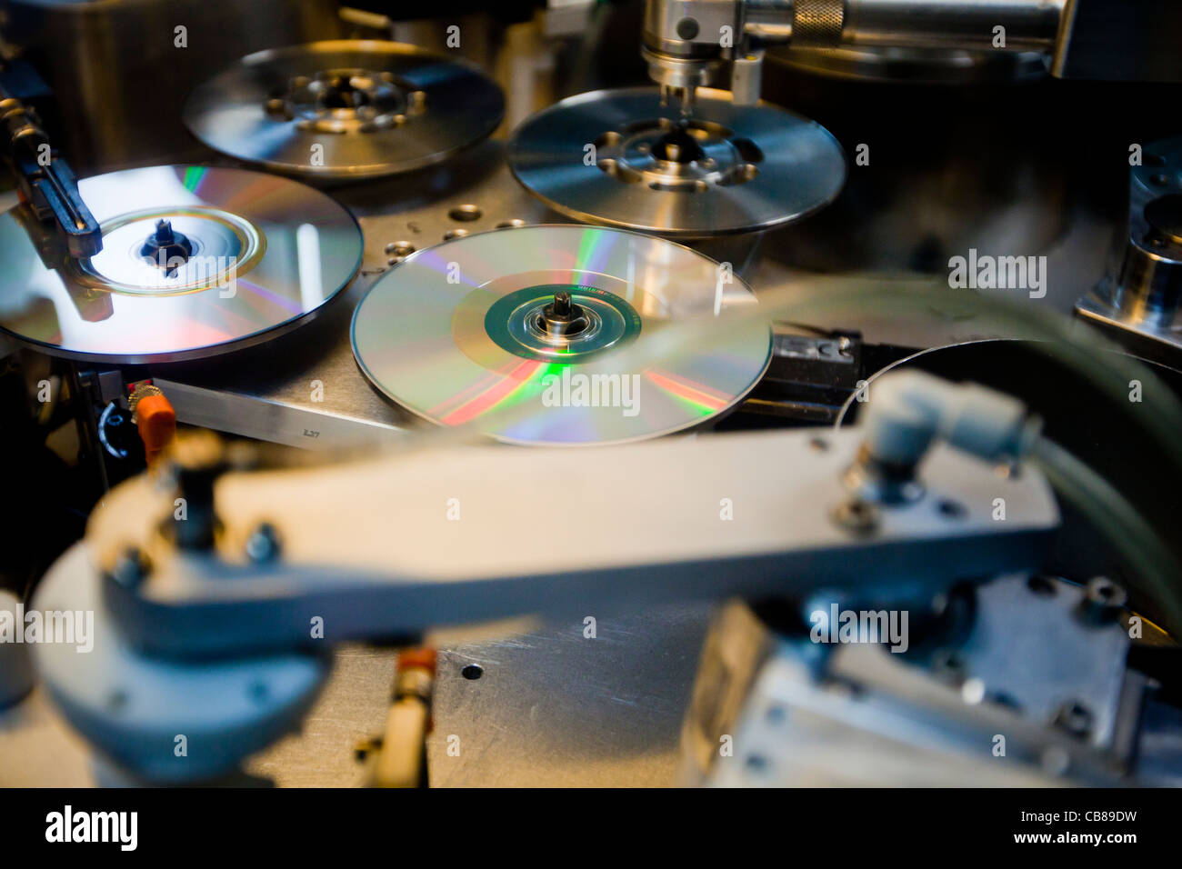 Production of CDs and DVDs at GZ Digital Media a.s. production facility