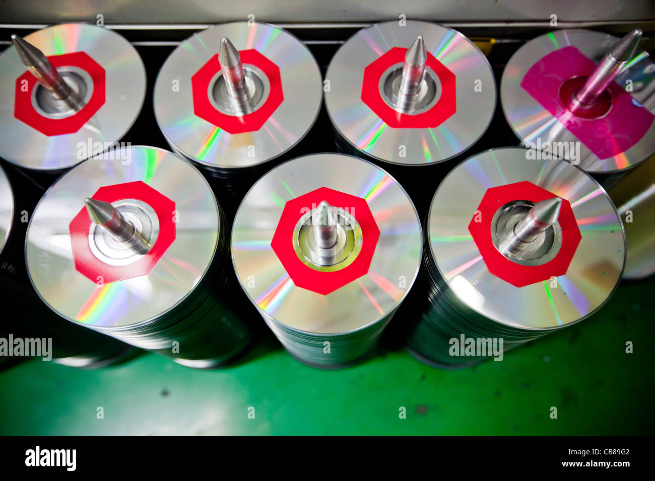 Production of CDs and DVDs at GZ Digital Media a.s. production facility