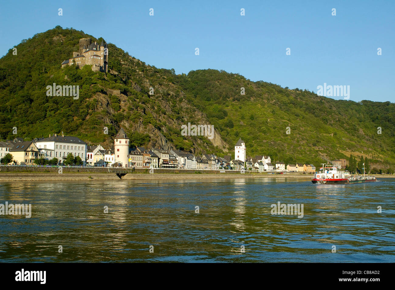 St. Goar, Castle Katz, river Rhine, Germany Stock Photo - Alamy