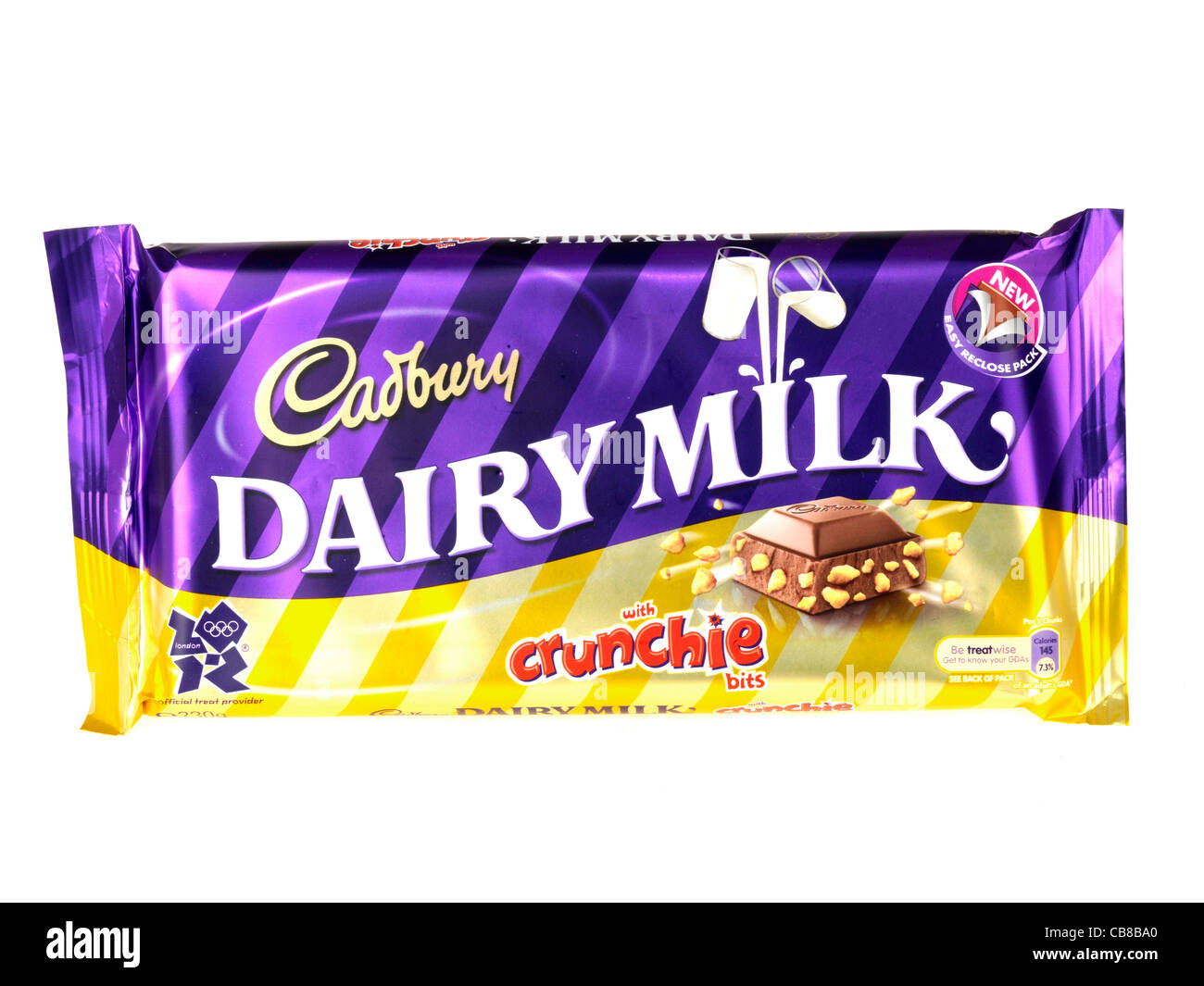 Cadbury Dairy Milk Crunchie Chocolate Bar Stock Photo