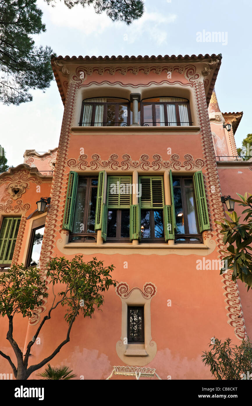 Gaudi house Museum in Parc Guell, UNESCO World Heritage Site, Barcelona ...