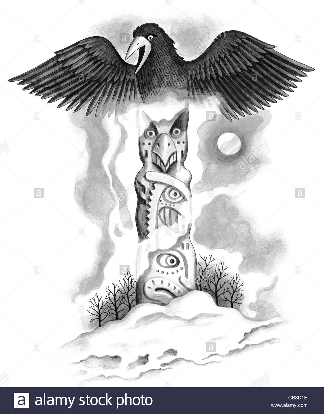 Totem Pole Cut Out Stock Images & Pictures - Alamy