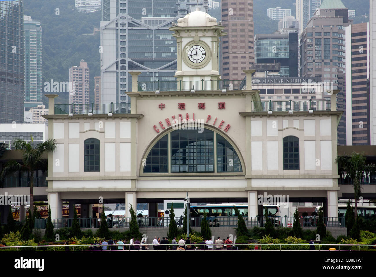The facade of Central Pier or Star Ferry Pier Hong Kong Island, SAR