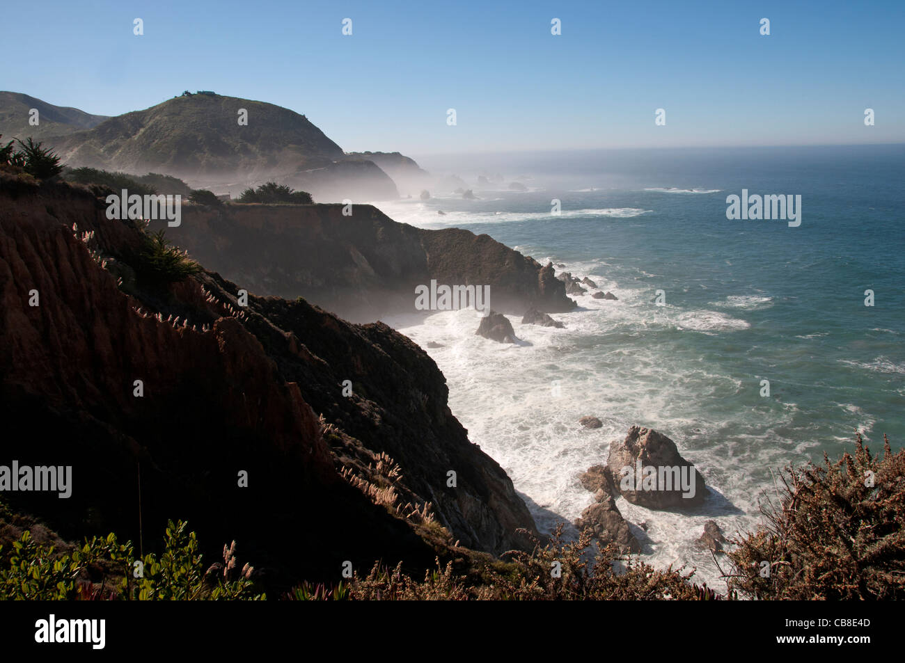 The rugged coastline of Big Sur California Pacific Ocean coast beach ...