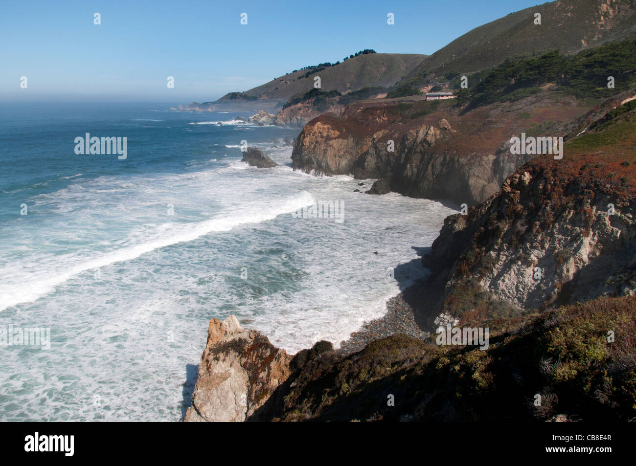 The rugged coastline of Big Sur California Pacific Ocean coast beach ...