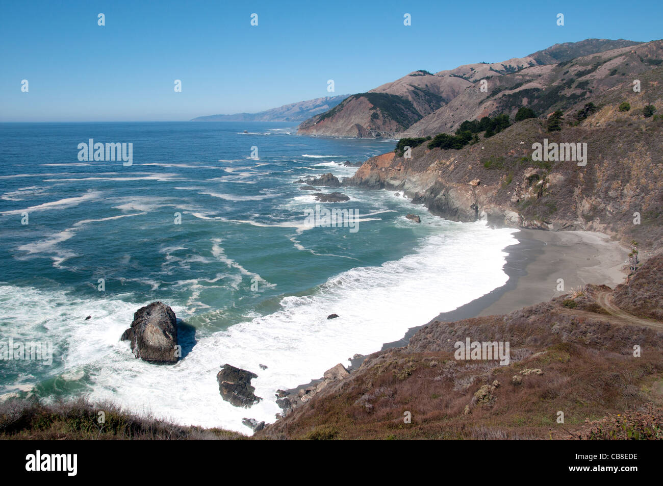 The rugged coastline of Big Sur California Pacific Ocean coast beach ...