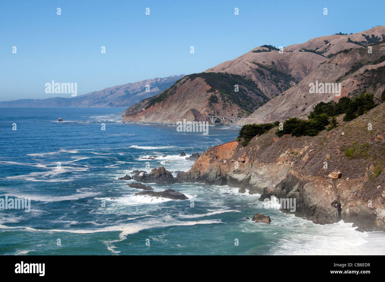 The rugged coastline of Big Sur California Pacific Ocean coast beach ...
