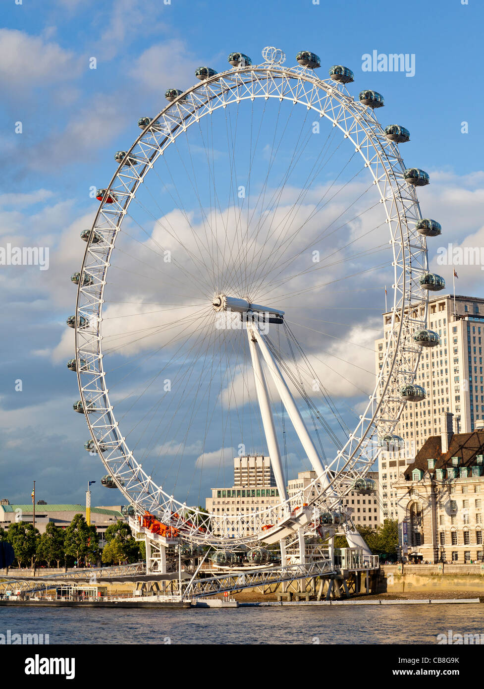 An evening image of the London Eye. Stock Photo