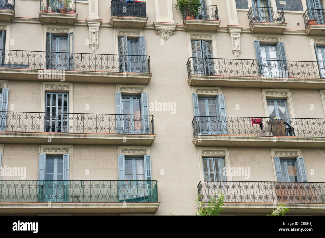 Barcelona city apartment blocks Stock Photo
