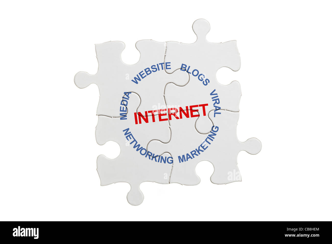 hand holding a Puzzle, Internet concept Stock Photo