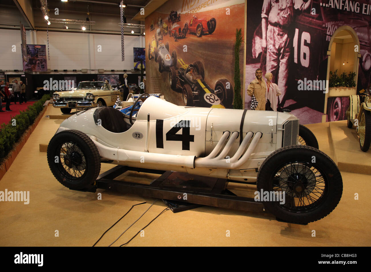 ESSEN, GERMANY - NOV 29: Historic Mercedes-Benz Racing Car shown at the Essen Motor Show in Essen, Germany, on November 29, 2011 Stock Photo