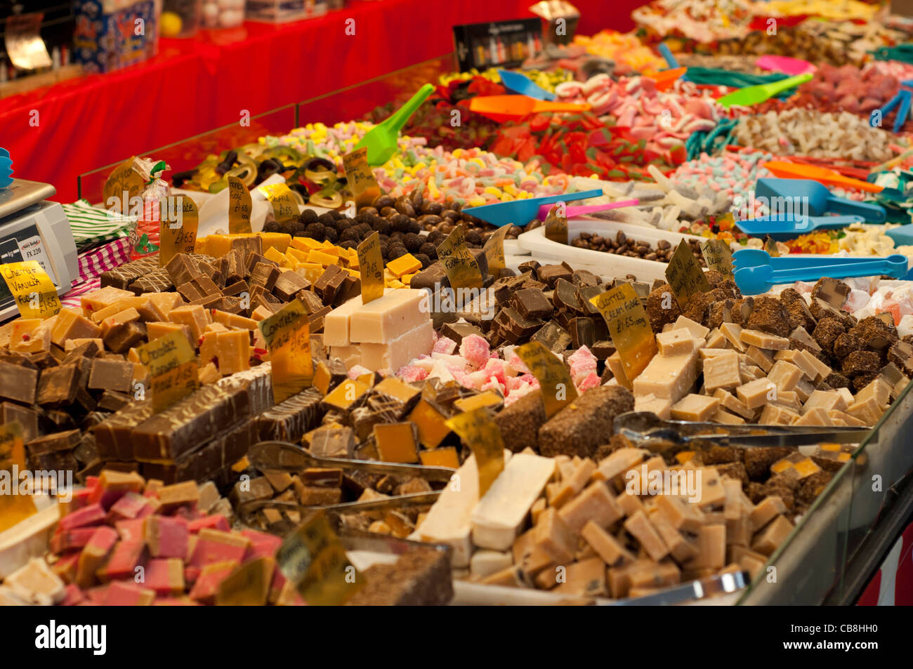 Sweet stall Stock Photo