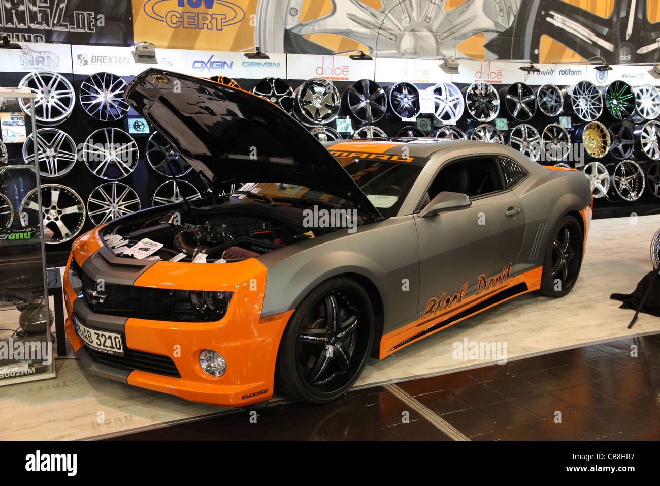 Chevrolet Camaro Muscle Car shown at the Essen Motor Show in Essen, Germany, on November 29, 2011 Stock Photo