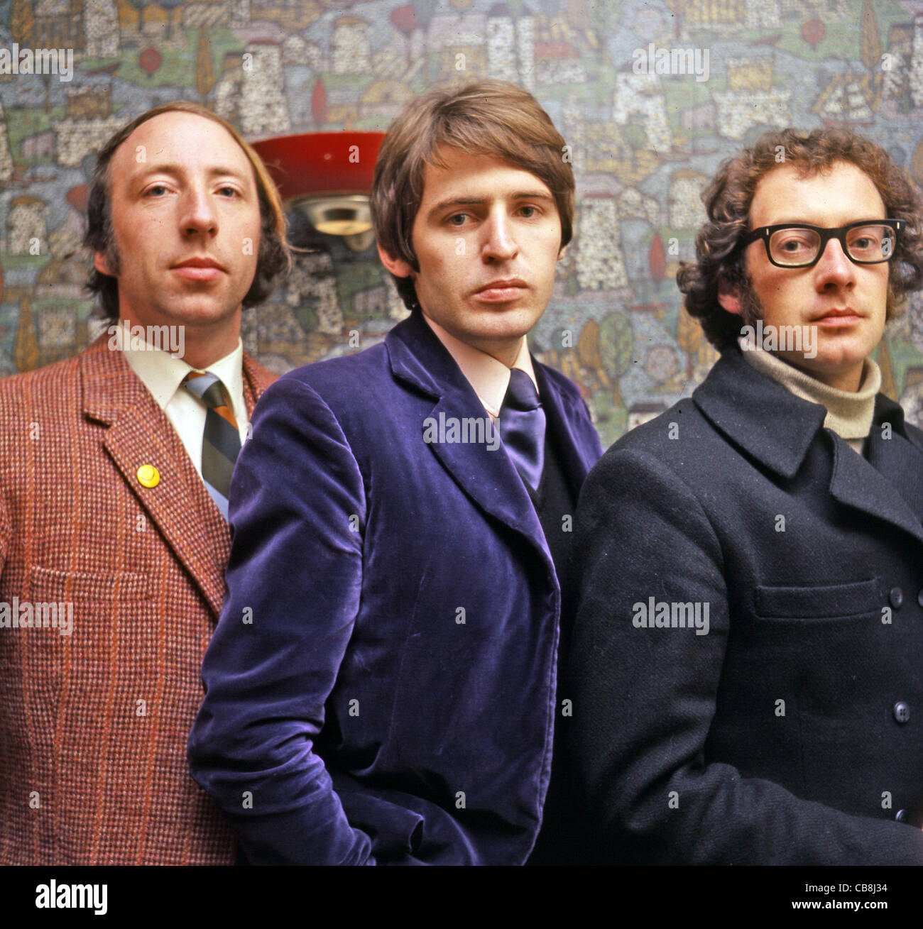 SCAFFOLD UK pop trio in December 1967 from left: Roger McGough, Mike Mcgear, John Gorman. Photo Tony Gale Stock Photo