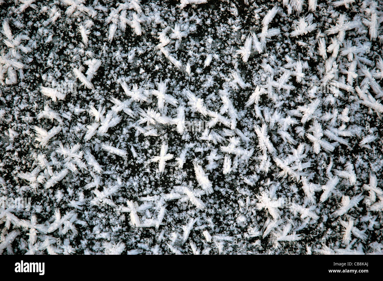 Ice crystals on frozen surface hi-res stock photography and images - Alamy