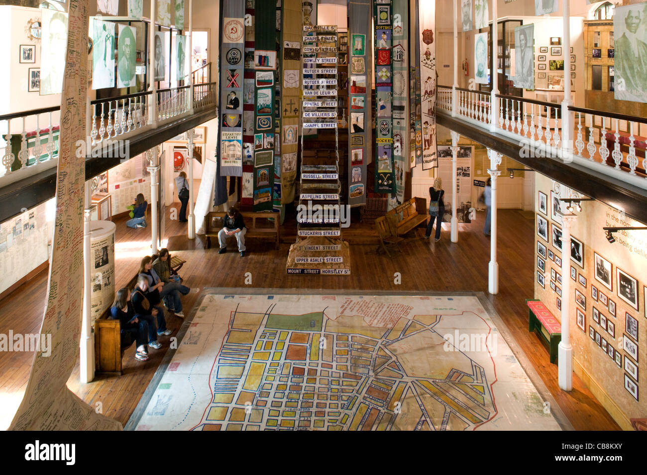Cape Town: District Six Museum - main area with map Stock Photo - Alamy