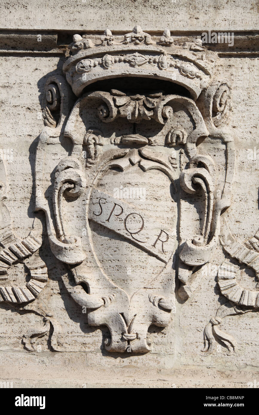 Roman Inscription SPQR Stock Photo