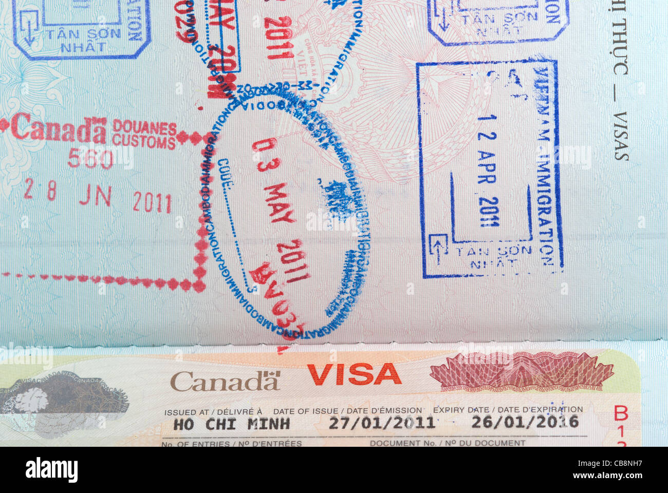 Canadian visa hi-res stock photography and images - Alamy