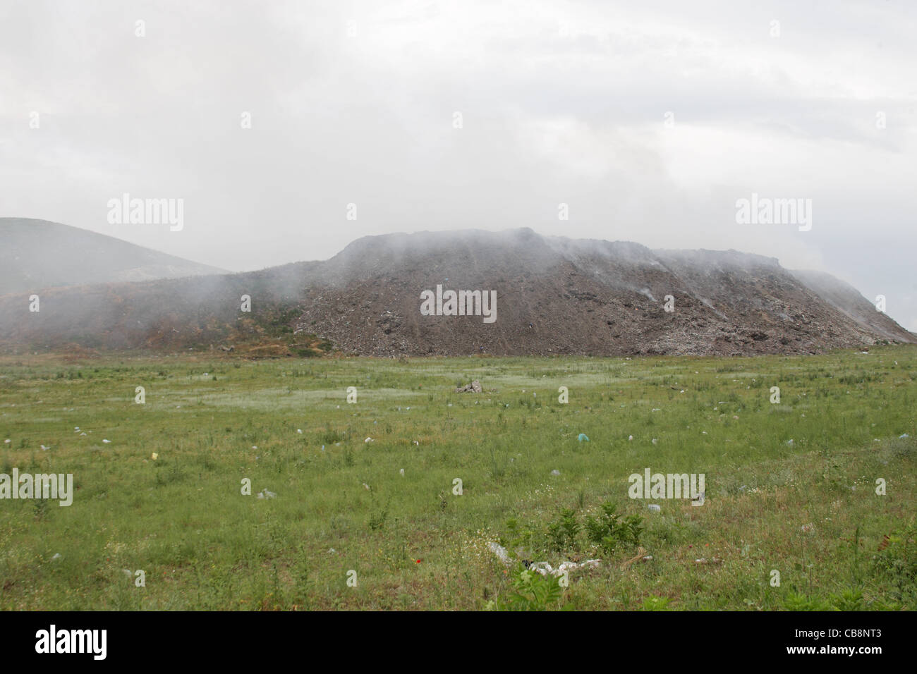 garbage in refuse dump near town of Pazardzhik, Bulgaria Stock Photo