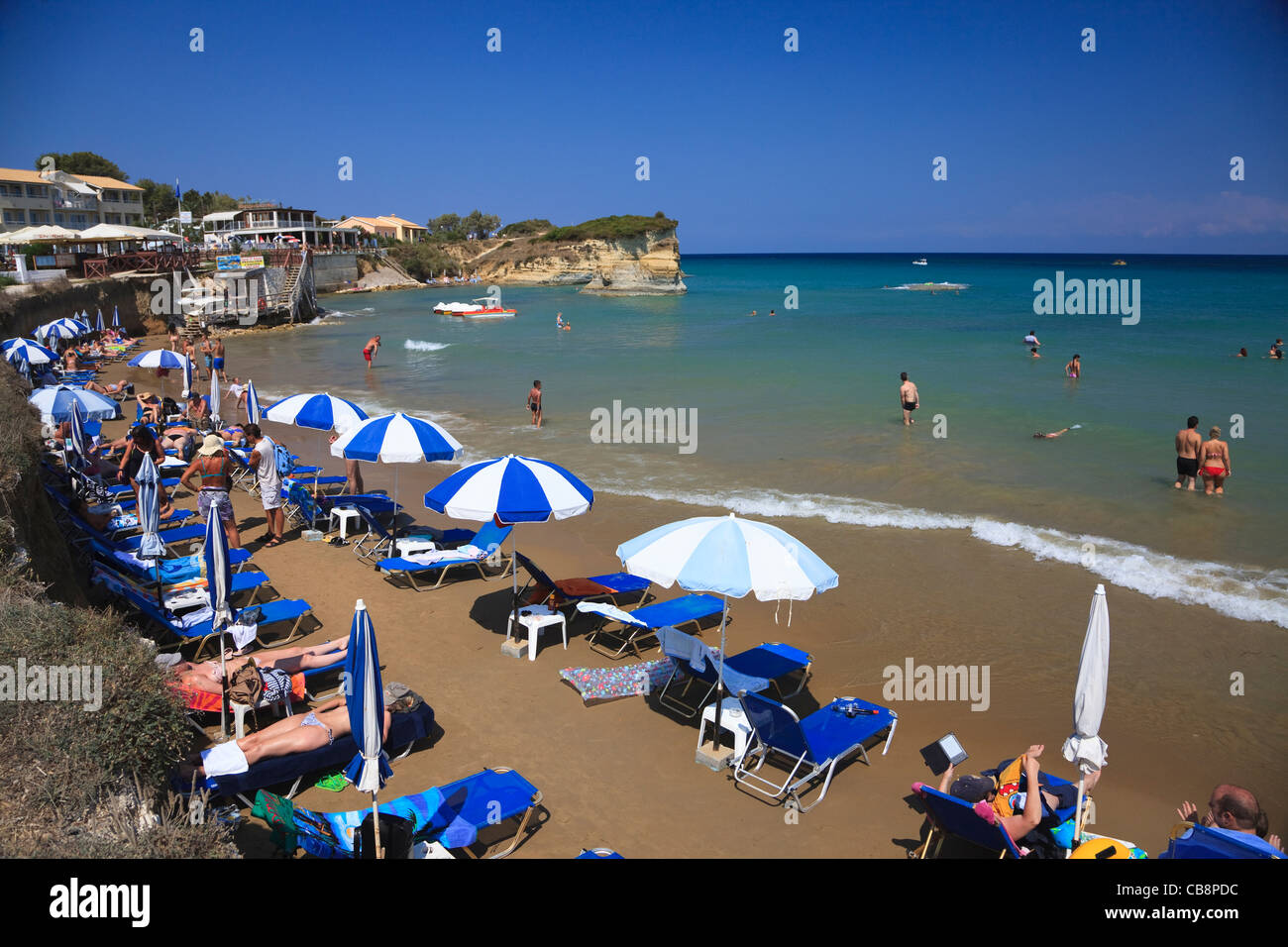 Peroulades beach, Corfu, Greece Stock Photo