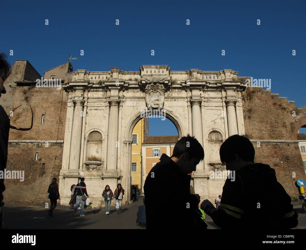 Porta Portese Rome porta portese roman arch in rome italy Stock Photo - Alamy
