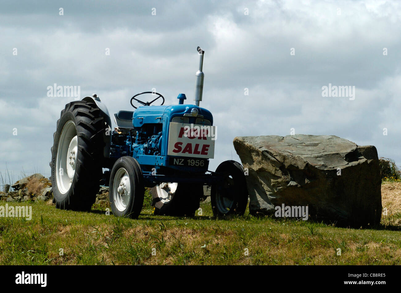 Fordson Super Major tractor for sale along the roadside in Bridgend