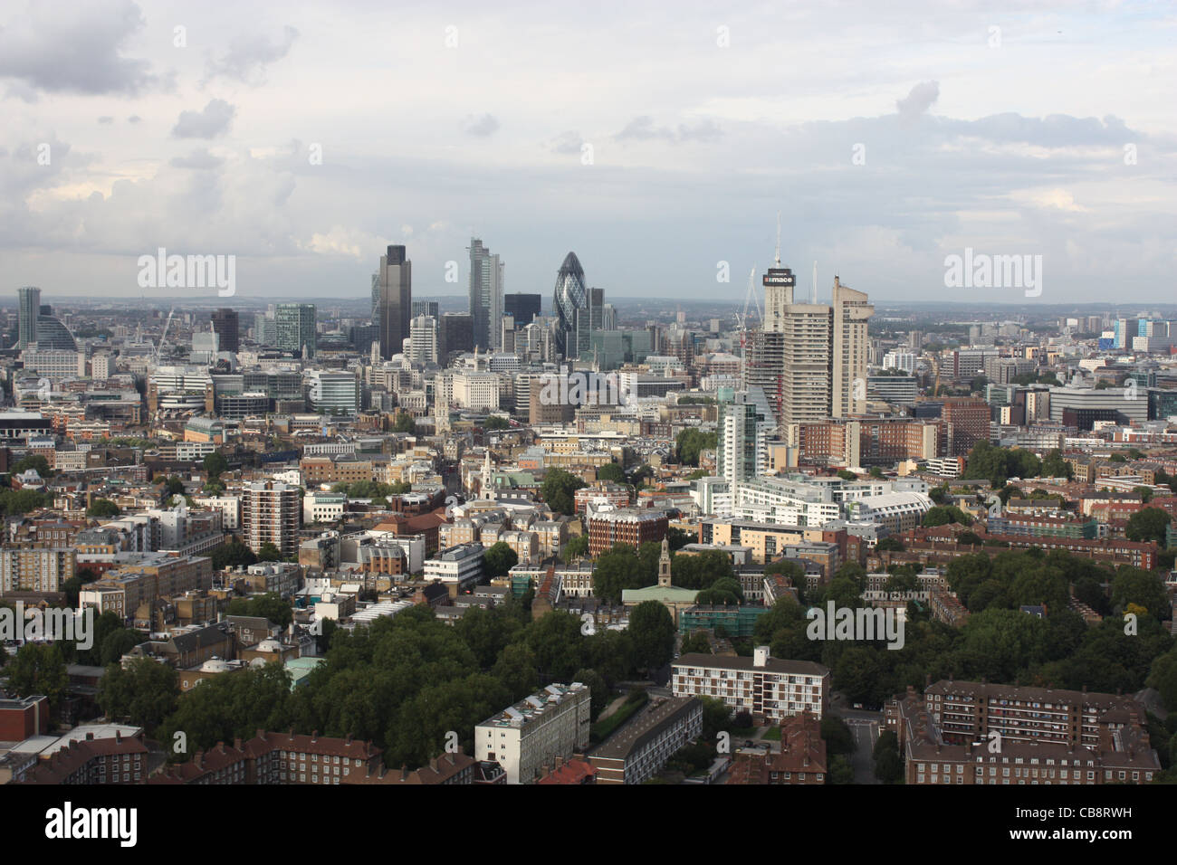 City of London from the top of Strata SE1 Stock Photo