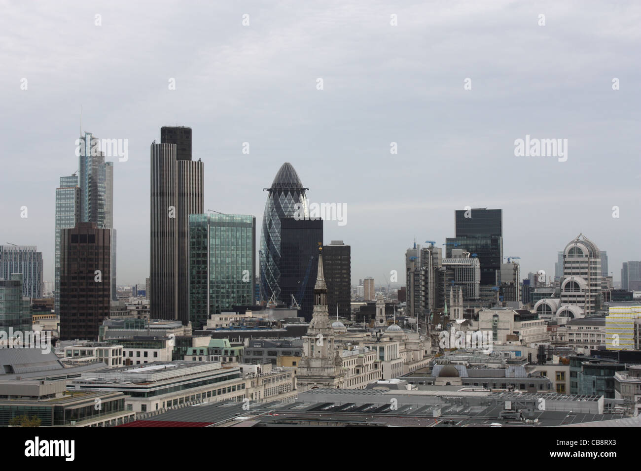 City of London from St Paul's Cathedral Stock Photo