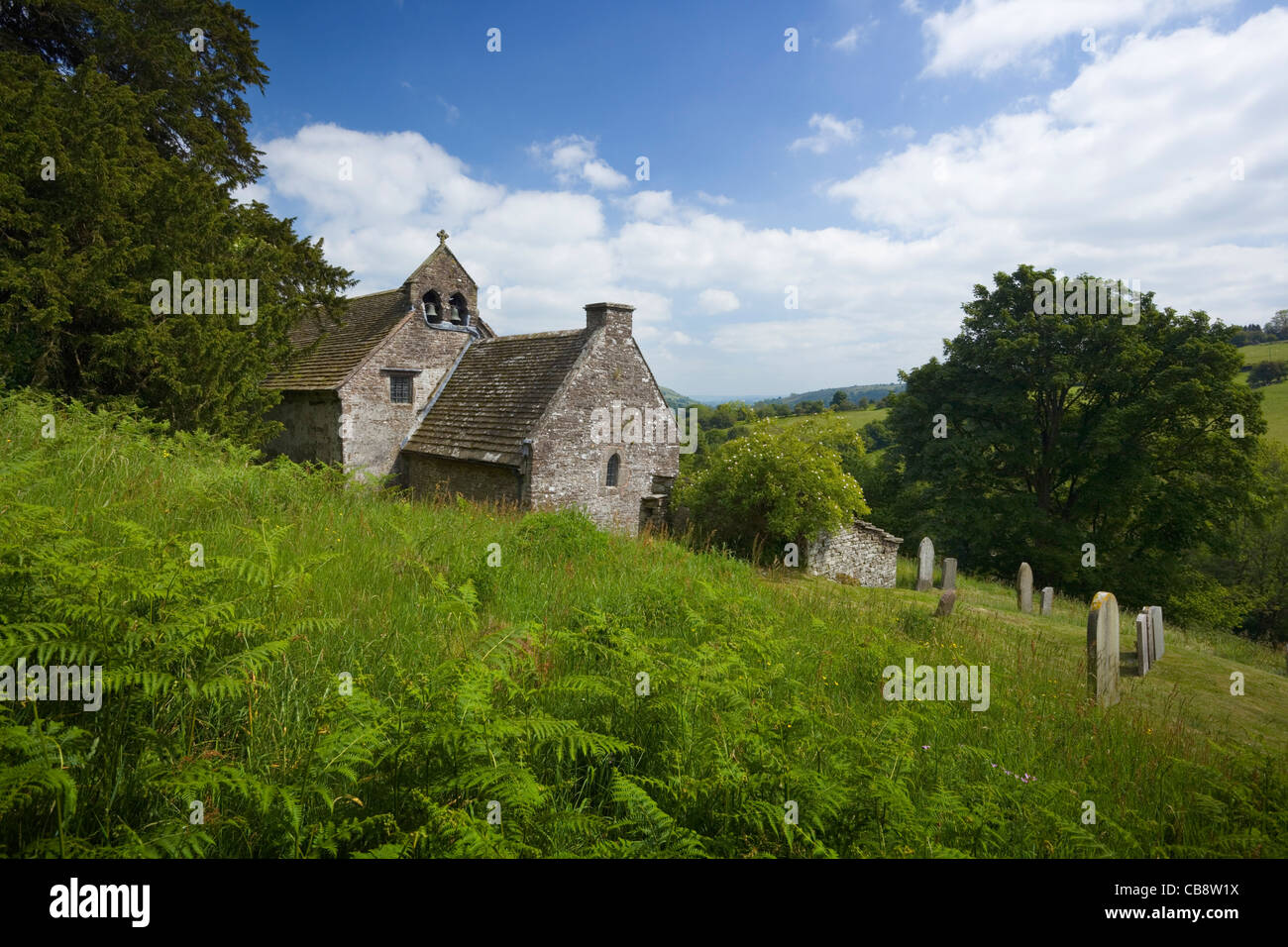 St. Issui's church, Partrishow. The Black Mountains. Brecon Beacons ...