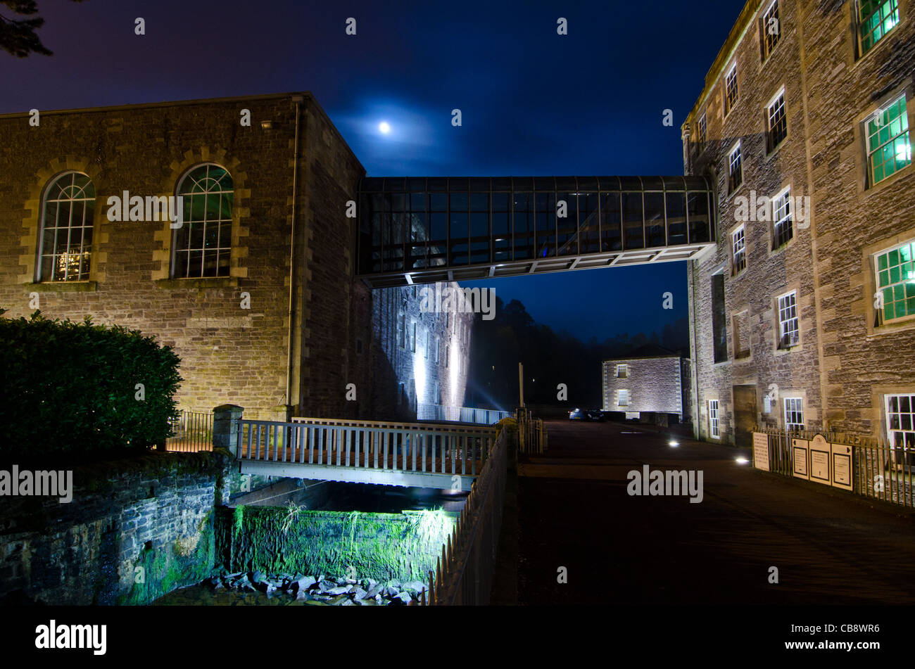 Cotton mills at New Lanark, Scotland. Founded by David Dale in 1786. Stock Photo