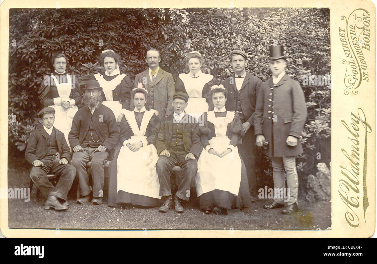 Cabinet photograph of domestic staff Stock Photo