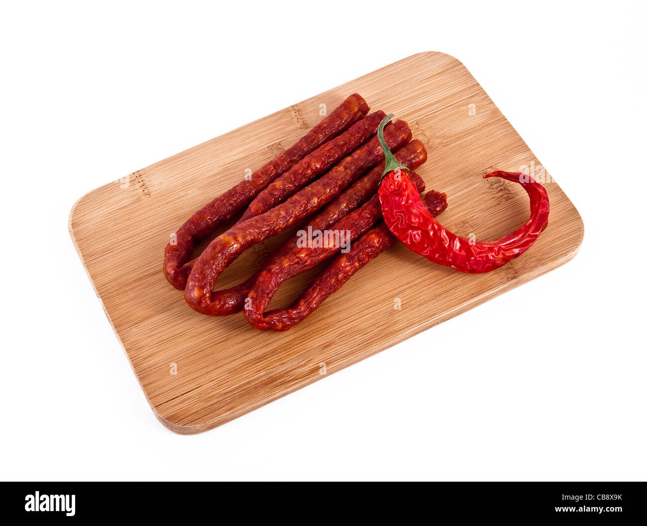 Pepperoni sausages Cut Out Stock Images & Pictures Alamy