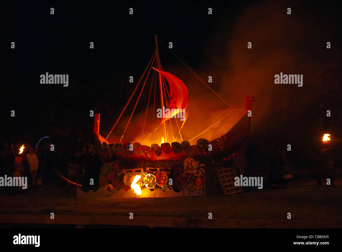 Viking Funeral Pyre Cartoon