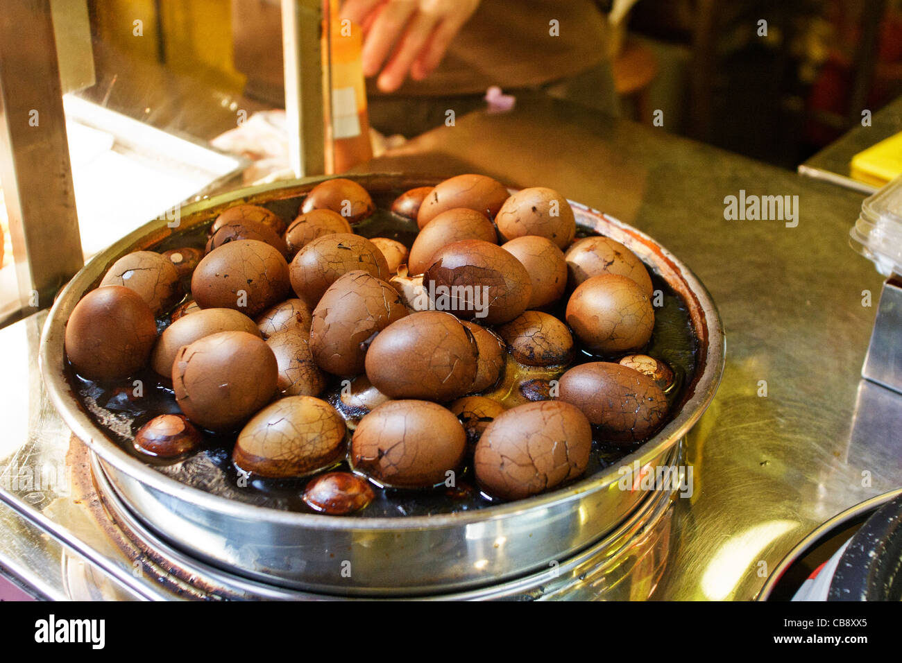 Pickled eggs, Singapore Stock Photo Alamy
