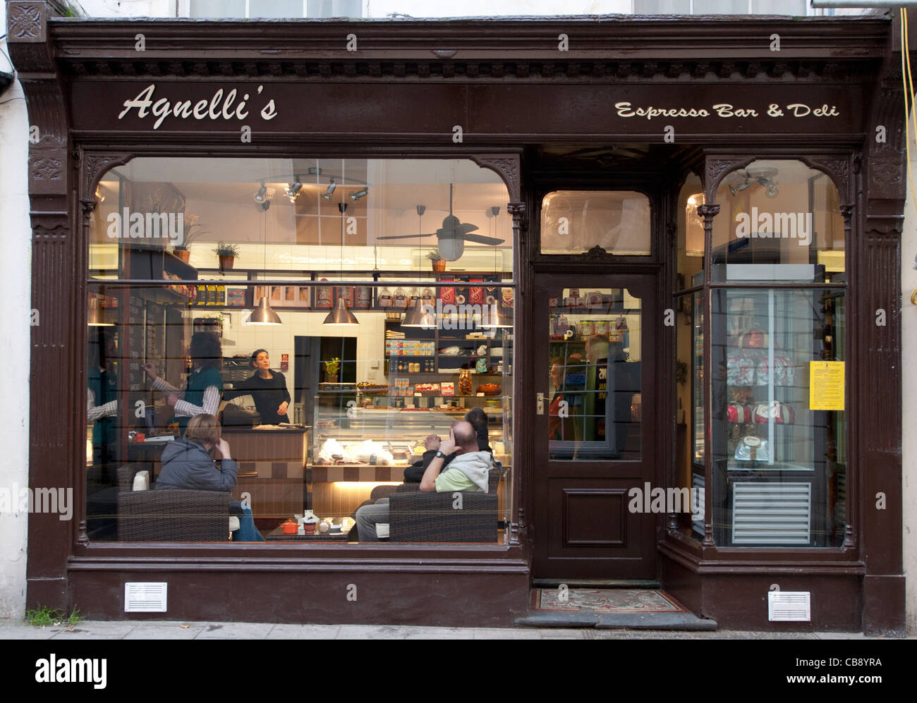 The opening day of Agnelli's italian deli espresso bar and cafe Stock