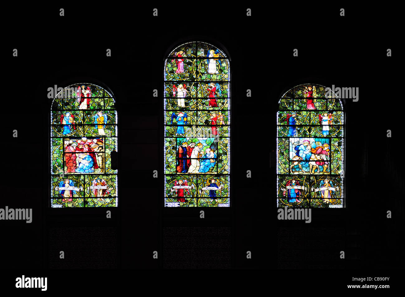 Window art in Boston Trinity Church Stock Photo Alamy
