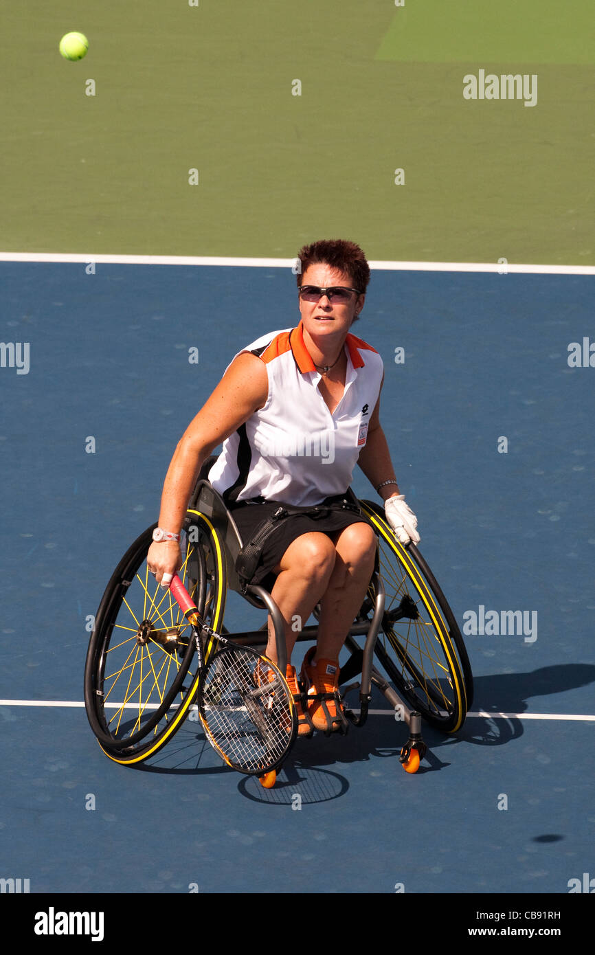 Wheelchair women's doubles finals on Day 9 of the 2008 Beijing