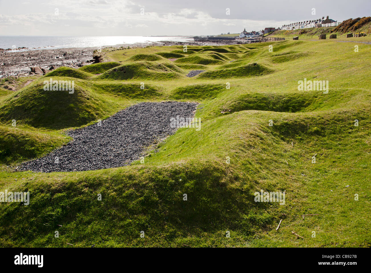 Remains of the saltpans and panhouses at St Monans, Fife, Scotland Stock Photo