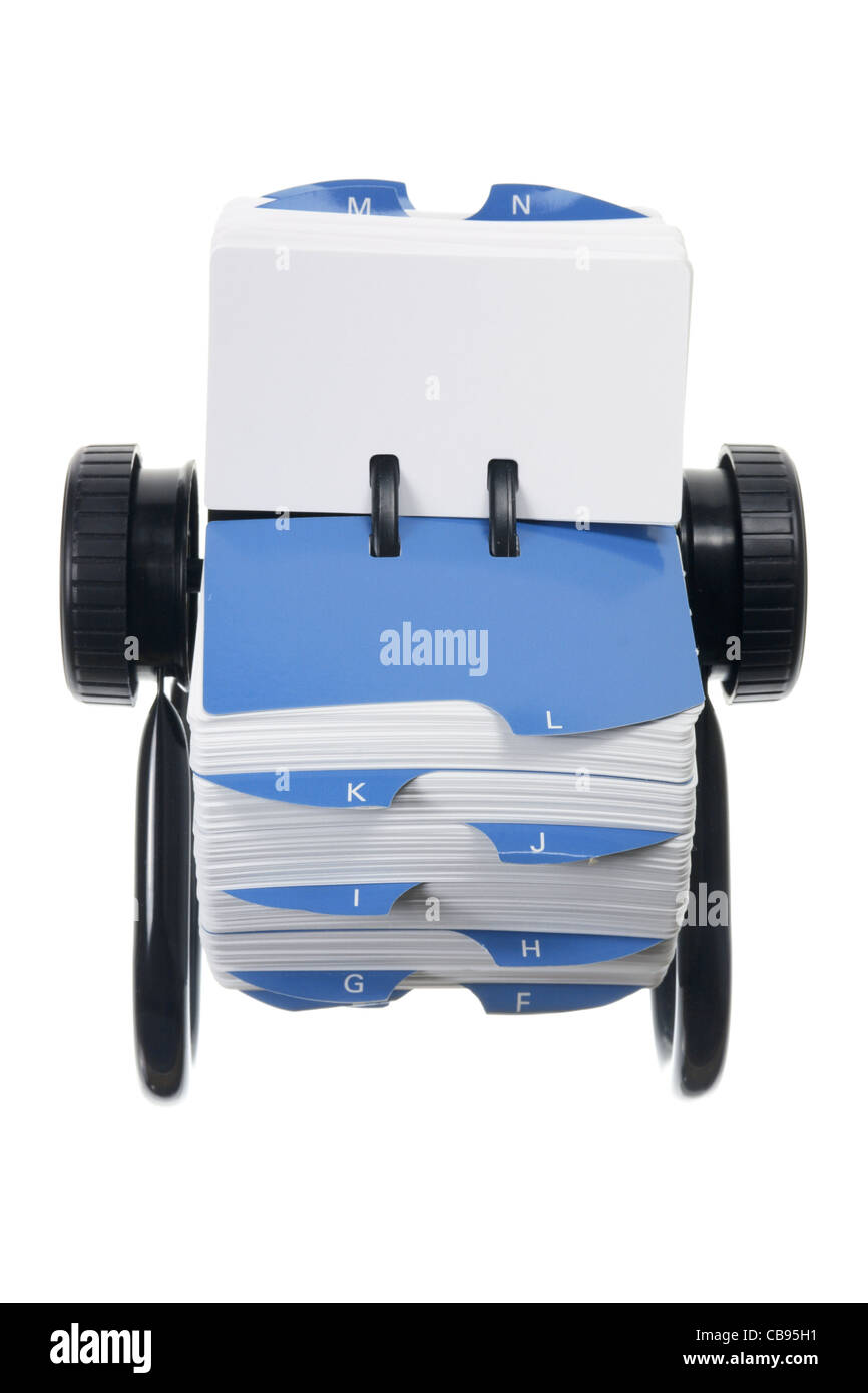Rotary Card File Holder Stock Photo Alamy